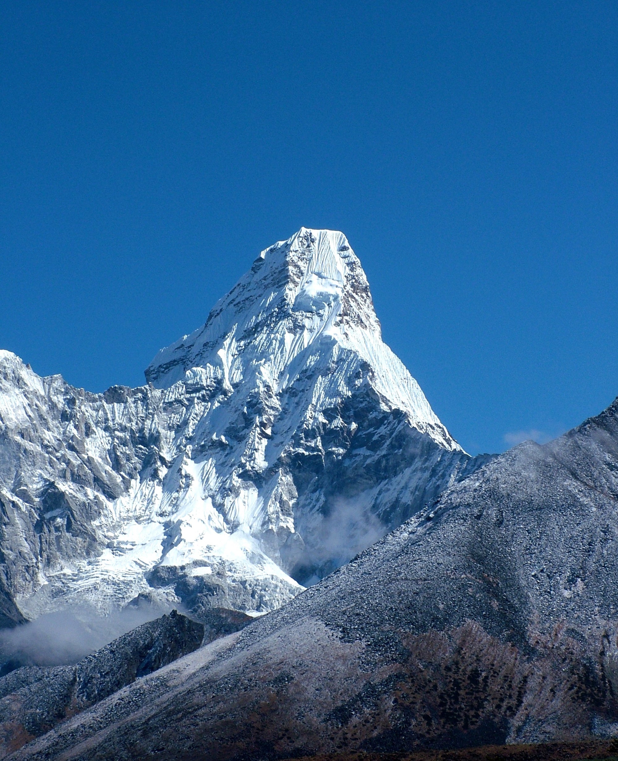 Ama Dablam mountain in the Himalayas of Nepal, the landscape where the Serene Streams Tibetan singing bowl tradition was born